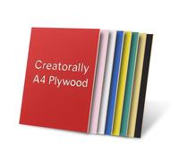 Creatorally Colored Plywood Sheets, 8pcs Laser Engraving Materials 297x210x3 mm, Colorful A4 Basswood Board Ideal for DIY CNC Cutting Pyrography
