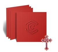 Creatorally Colored Plywood Sheets, Laser Cutter Wood Sheet 4pcs 300x300x3 mm, Colorul Basswood Board Engraving Materials for DIY CNC Cutting Wood Burning (Red)