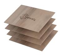 Creatorally Craft Wood Sheets A4, Laser Plywood 3mm Blank for Engraving Cutting, 4Pcs Black Walnut Wooden Veneer Sheet for Chopping Painting DIY Models