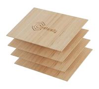 Creatorally Craft Wood Sheets A4, Laser Plywood 3mm Blank for Engraving Cutting, 4Pcs Ebony Wooden Veneer Sheet for Chopping Painting DIY Models
