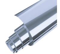 Creatorally Hard Mirror Metallic Heat Transfer Vinyl Roll - 12" x 6ft Silver HTV Iron On Vinyl for DIY T-Shirts, Clothing, Bags, Shoes, Crafts