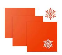 Creatorally Laser Acrylic Sheets 3mm, Engravable Perspex Sheet for Laser Cutting 30x30 cm, Coloured Plexiglass Panels Cut to Size, Plastic Opaque Craft Materials (3Pcs Orange)