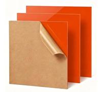 Creatorally Orange Opaque Acrylic Sheets 300 x 300 x 3mm, 3 Pack Cast Acrylic Panels for Laser Cutting, Engraving, Signs, DIY Crafts & Wall Décor