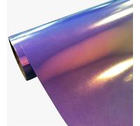 Creatorally Rainbow Holographic Heat Transfer Vinyl Roll - 12" x 5ft Blue HTV for Heat Press, Iron On Vinyl for DIY T-Shirts, Clothing, Bags, Fabric Crafts