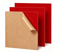 Creatorally Red Opaque Acrylic Sheets 300 x 300 x 3mm, 3 Pack Cast Acrylic Panels for Laser Cutting, Engraving, Signs, DIY Crafts & Wall Décor