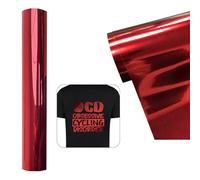 Creatorally Soft Mirror Metallic Heat Transfer Vinyl Roll - 12" x 6ft Red HTV Iron On Vinyl for DIY T-Shirts, Clothing, Bags, Shoes, Crafts