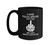 Creator's Cove - Rude black coffee mug adult dirty humor gift coworker curse word middle finger funny