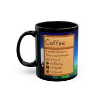 Creator's Cove Stardew Valley Game Black Coffee Mug Drink, Gift for Video Game Lover Farm Adventure Gaming Cup For Family Friends