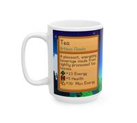 Creator's Cove Stardew Valley Game Tea Mug Drink Coffee Cup, Gift for Video Game Lover Farm Adventure Gaming For Family Friends (White, 15oz)