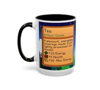 Creator's Cove Stardew Valley Game Tea Mug Drink Two Tone Coffee Cup, Gift for Video Game Lover Farm Adventure Gaming For Family Friends