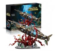 Creators Nautilus Submarine Building Set, 1190 PCS Deep Sea Octopus Monster Diorama & Ship Bricks Model, Under The Sea Adventure Display Kit for Adults, Home Office Decor Gift for Sci-Fi Lovers