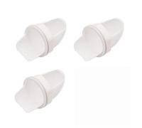 CreatsGoss Chicken Feeder Poultry Feeding Supplies DIY Rain Proof Poultry Feeder Port Gravity Feed Kit for Buckets Barrels Bins Troughs(White,3pc)