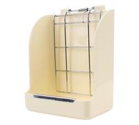CreatsGoss Rabbit Grass Frame Hay Feeder Pet Food Container Rabbit Food Basket Grass Hay Bowl Rack(White)