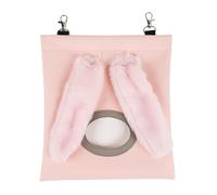 CreatsGoss Rabbit hay Bag Herbivorous pet Supplies, pet hay Bags can be Hung in Cages, Suitable for Small Pets Such as Rabbits, Hamsters(Pink2)