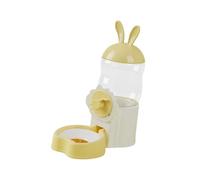 CreatsGoss Small Pet Water Dispenser Automatic Water Drinker Waterer for Hamster Chicken(Yellow)