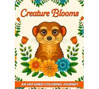 Creature Blooms - An Untamed Coloring Journey: 50 Coloring Pages for Adults, with Animals and Beautiful Flowers, Calming and Therapeutic | Gift for Animal Lovers (Blooms - A Coloring Journey)