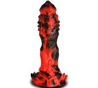 CREATURE COCKS Grim Reaper Silicone Dildo for Men, Women & Couples. Firm and Flexible, Strong Suction Base, Fantasy Dildo, Unique Texture. Premium Phthalate-Free & Body-Safe Silicone. 1 Piece, Red