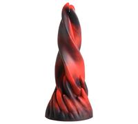 Creature Cocks Hell Kiss - twisted silicone dildo - 19 cm (red)