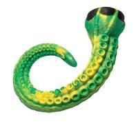 CREATURE COCKS Titan Tentacle Extra Long Silicone Dildo for Men, Women, & Couples. Extra Long Fantasy Dildo with Suction Cup Base. Harness Compatible & Premium Silicone. 1 Piece, Green & Yellow.