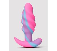 Creature Cocks Unicorn Swirl Small Silicone Butt Plug - Pink Pink
