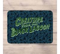 Creature From The Black Lagoon Creature Logo Bath Mat in Teal | Size: 700mm x 500mm Creature From The Black Lagoon Teal 700mm x 500mm