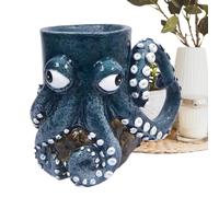 Creature Octopus Mug - Resin 12.5x8x10cm Cthulhu Style Creature Collectible Cup 364g - Fantasy Desk Decor Ornament - Gift for Marine Life Lovers Home Office Display