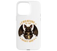 Creature of the Night Shift Bat Coffee Funny Work Case for iPhone 15 Pro Max