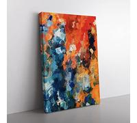 Creatures Of The Night Abstract Canvas Wall Art Print Ready to Hang, Framed Picture for Living Room Bedroom Home Office Décor, 60x40 cm (24x16 Inch)