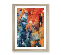 Creatures Of The Night Abstract Framed Print for Living Room Bedroom Home Office Décor, Wall Art Picture Ready to Hang, Oak A2 Frame (64 x 46 cm)