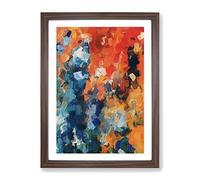 Creatures Of The Night Abstract Framed Print for Living Room Bedroom Home Office Décor, Wall Art Picture Ready to Hang, Walnut A4 Frame (34 x 25 cm)