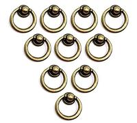 Creatwls 10 pcs Closet Cabinet Door Pull Ring Dresser Handles Pull Cupboard Wardrobe Handle Ring Knobs Furniture Hardware Drawer Zinc Alloy Drop Ring Knobs Pull