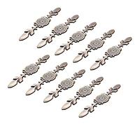 Creatwls 10 pcs Drawer Knob Backplane Pull Handles Back Plate, Furniture Decoration Accessories Furniture Protection Backplanes with Screws, Zinc Alloy
