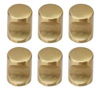Creatwls 6 pcs Modern Cupboard Handles for Kitchen Cabinet Handles Drawer Pulls, Kitchen Cabinet Dresser Solid Brass Handles Knobs