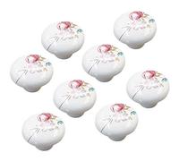 Creatwls 8 pcs Drawer Knobs Europe Ceramic 38 mm Tulip Knobs Drawer Pulls/Knobs/Handles/for Kitchen, Ceramic Door Cabinet Cupboard Pull Handles