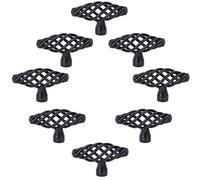 Creatwls 8pcs Vintage Black Bird Cage Spiral Shape- Cabinet Door Knobs - Kitchen Wardrobe Dresser Pull Handle -Cupboard Drawer Cabinet Furniture Hardware