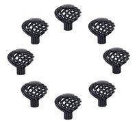 Creatwls 8pcs Vintage Black Bird Cage Spiral Shape- Cabinet Door Knobs - Kitchen Wardrobe Dresser Pull Handle -Cupboard Drawer Cabinet Furniture Hardware