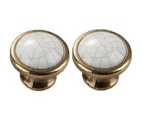 Creatwls Country Style Door Handles Ceramics Drawer Pulls Kitchen Cabinet Handles and Knobs Antique Furniture Handles Hardware Accessories - 2pcs