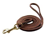 Creatwls Finest Grade Leather Dog Training Leash. Made from Leather and is a Great Option for Hunting Dogs or General Obedience in the Backyard.