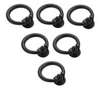 Creatwls Pack of 6 Antique Furniture Handles, Ring Handles, Cupboard Handles, Drawer Handles, Pull Knob, Door Handles, Furniture Handles, Ring Handle for Cupboard