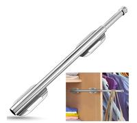 Creatyi 12.6" Stainless Steel Valet Rod Pull Out Valet Rods for Closet Heavy Duty Closet Valet Rod,Clothing Hanging Drying Closet Storage Organizer for Bedroom Laundry Room Bathroom (Chrome)