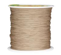 CREATZONE 153 Yds Nylon String for Bracelets, 0.4mm Chinese Knotting Cord, Nylon Beading Thread for Jewelry Making, Beading, Kumihimo, Braided Bracelets, Necklaces, Macrame Craft(Kaki)
