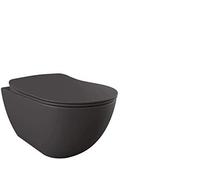 Creavit Short Projection Wall Hung Toilet & Seat Anthracite Matt