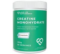 Creavitalis® Creatine Monohydrate Powder 300g, 60 Servings, Micronised, Unflavoured, Vegan, Muscle Growth, Strength, Power, Recovery, for Women and Men, 3rd Party Tested, Love Life Supplements