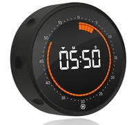 CREAVIVA Digital Visual Timer, 60 min Countdown & Count up, Large Screen for Kids & Senior, Magnetic, Kitchen Cooking, Gym, Classroom, Productivity time Management Tool for Autism & ADHD