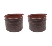 Creavvee Flat Genuine Real Leather Strip Bead Thong Cord Braiding String Threads Lace Cowhide Craft for Jewelry Making Necklace Bracelet, 5mm x 3m, Dark Brown (Pack of 2)