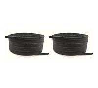 CREAVVEE Flat Genuine Real Leather Strip Bead Thong Cord Braiding String Threads Lace Cowhide Craft for Jewelry Making Necklace Bracelet, 3mm x 3m, Black (Pack of 2)