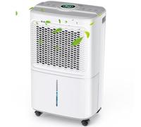Crecolife 12L/Day Dehumidifiers for Home, Energy-Saving Compressor, Dehumidifiers for Drying Clothes, 3 Dehumidification Modes, Ultre-quiet, Automatic Defrost,Timer, for Bedroom Drying Room Basement