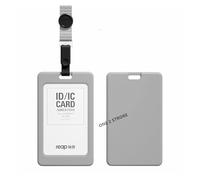 Credential Holder Removable Badge Holder Adjustable Cardholder Business Employee ID Reel Holder Luxury Card Holder Pendant(Grey)