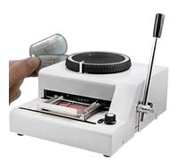 Credit Card Embosser Machine, Manual PVC Card Printer with 72 Character Dial and Adjustable Line Spacing, Embossing Tool for ID and VIP Cards