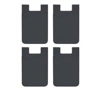 Credit Card Holder for Phone - Stick On Wallet for Smartphone | 4 Pieces Adhesive Sticker Back Phone Wallet | Cellphone Accessories for Women and Men, Black, Refer to description, Unisex